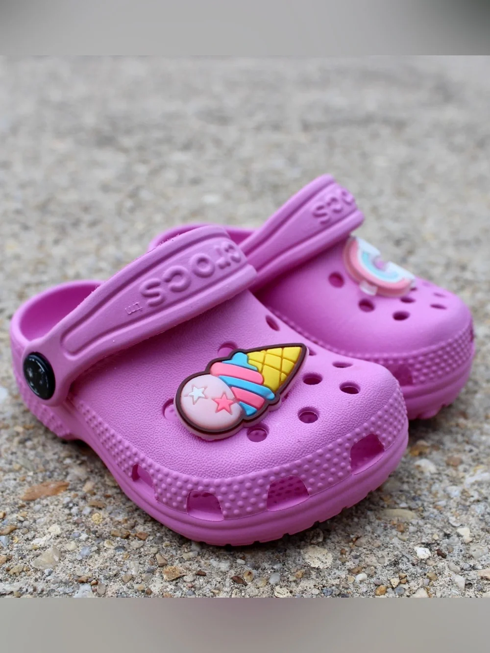Crocs Pink Classic Clogs Toddler Sz C2/C3
